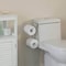 Basicwise Chrome Over the Tank 2 Slots Toilet Tissue Paper Holder Organizer for Bathroom Storage QI004449 - alternate 5